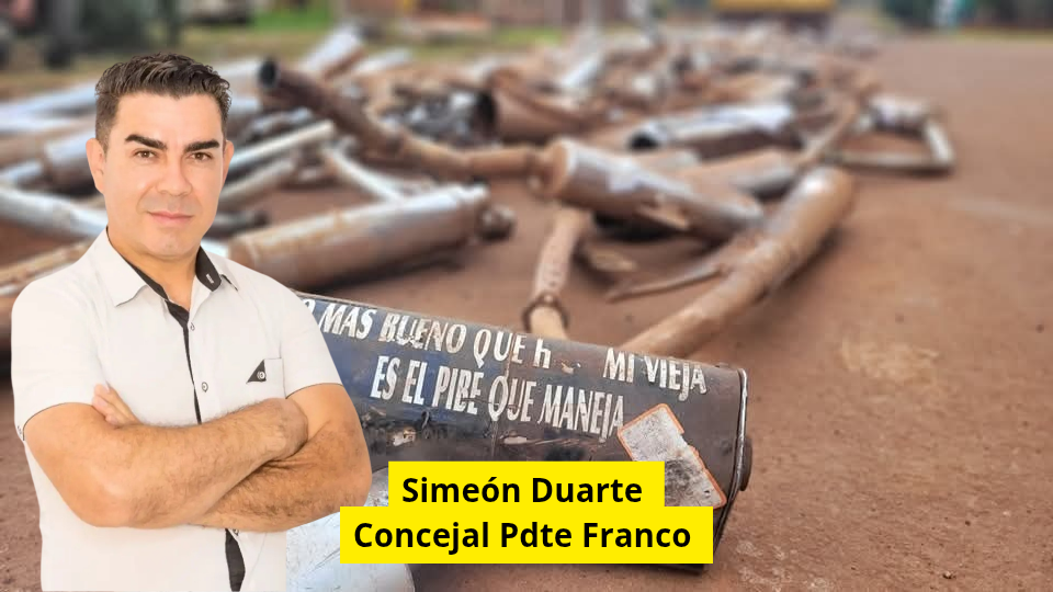 Piden control estricto contra motocicletas con escapes roncadores en Presidente Franco